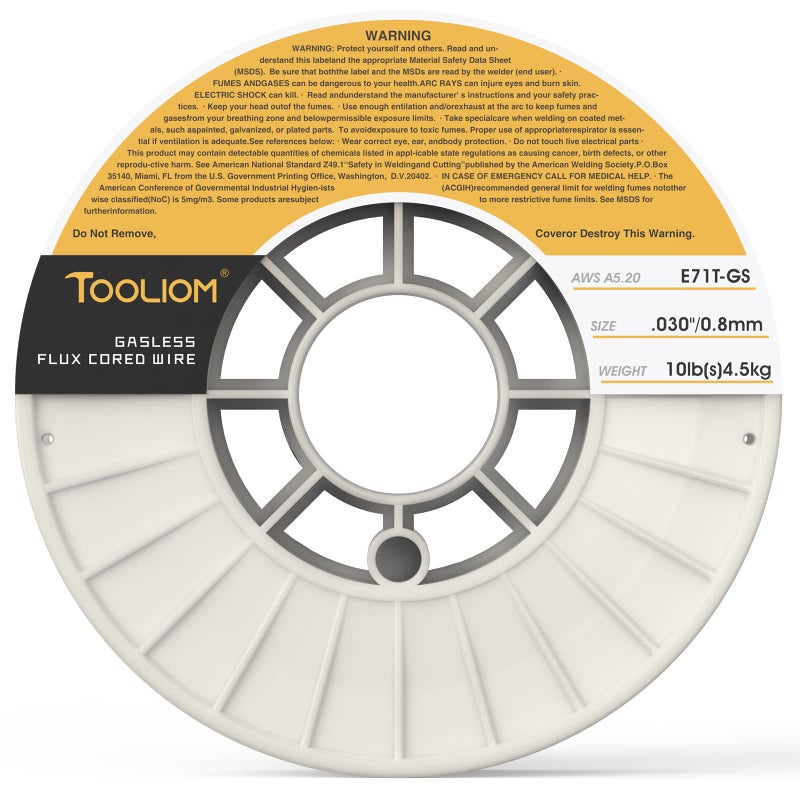 TOOLIOM E71T-GS .030"" Diameter 10-Pound Spool Flux Core Self-shielded MIG Welding Wire for Carbon Steel - Image 5